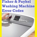 Fisher Paykel Washing Machine Error Codes