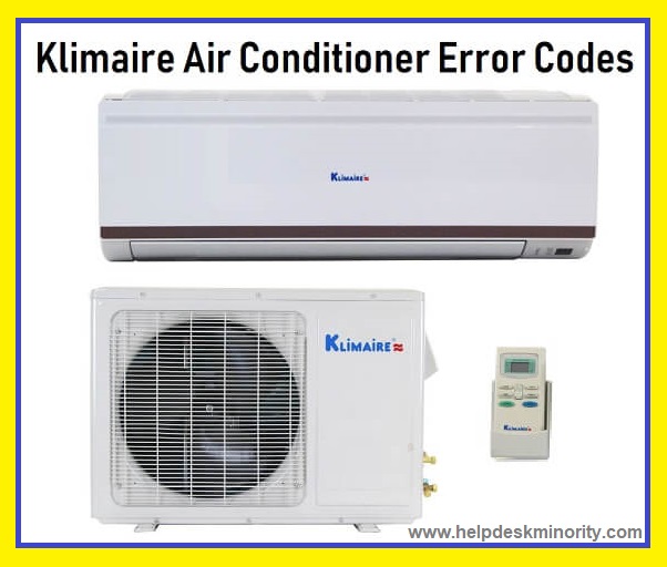 Klimaire-Air-Conditioner-Error-Codes
